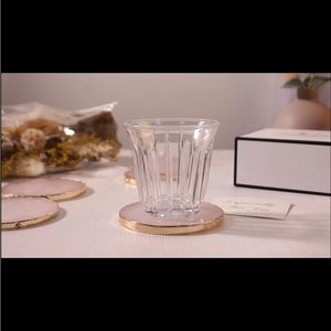 Rose quartz coasters